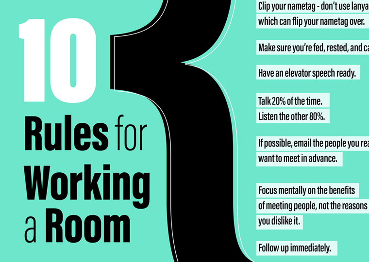Image about 10 Rules For Networking Infographic - NY