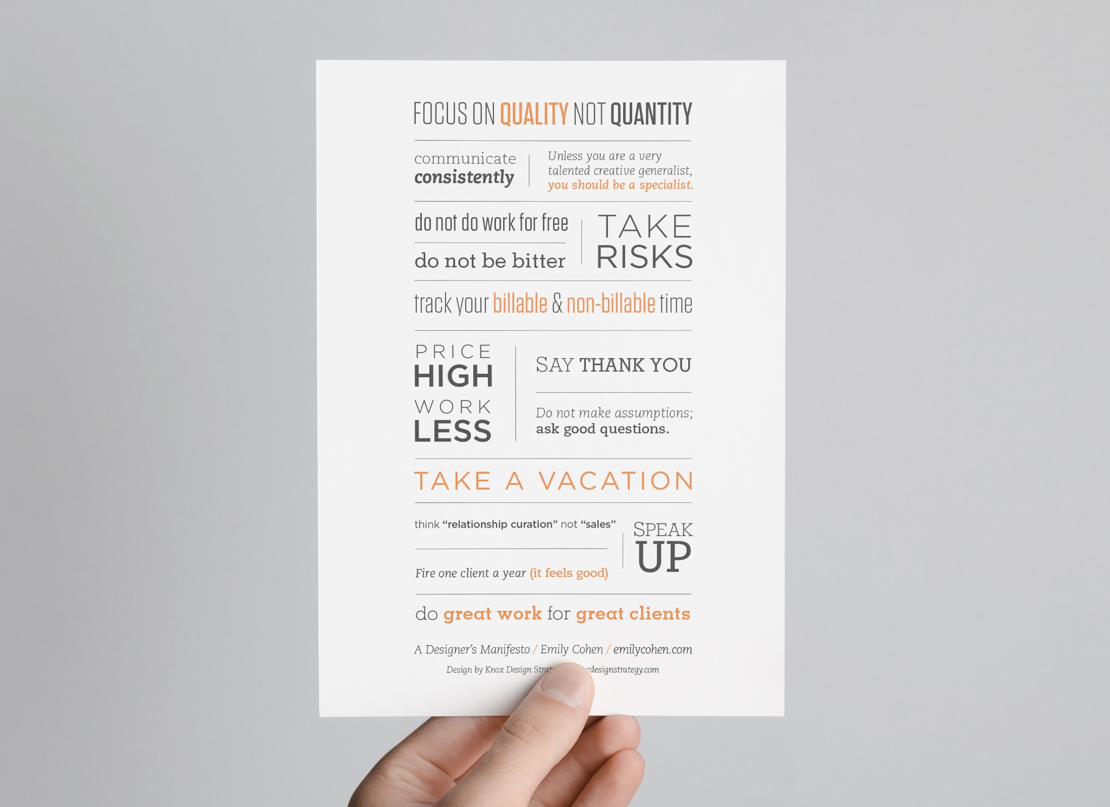 Creative Typographic Postcard Design NYC