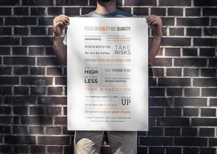 Image about A Creative Manifesto as a Typographic Poster