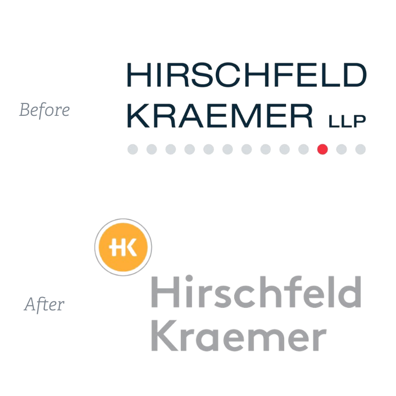 Brand identity design Hirschfeld Kraemer