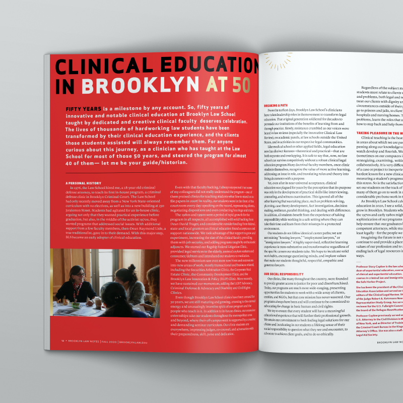 Publication design Brooklyn Law School