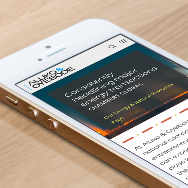 Responsive website design Aluko & Oyebode