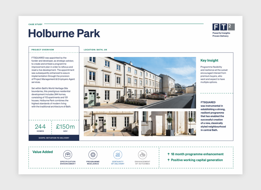 FTSQUARED Case Study, Holburne Park - AEC marketing and branding