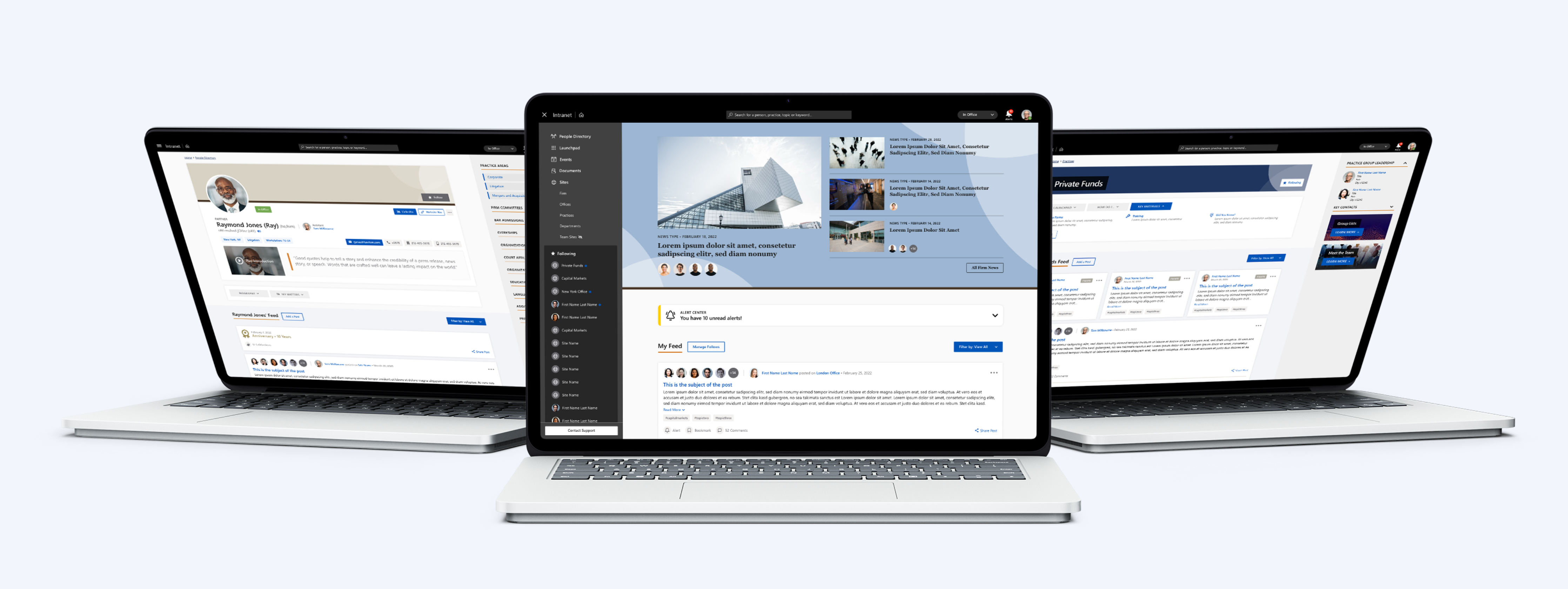 Custom SharePoint intranet global law firm