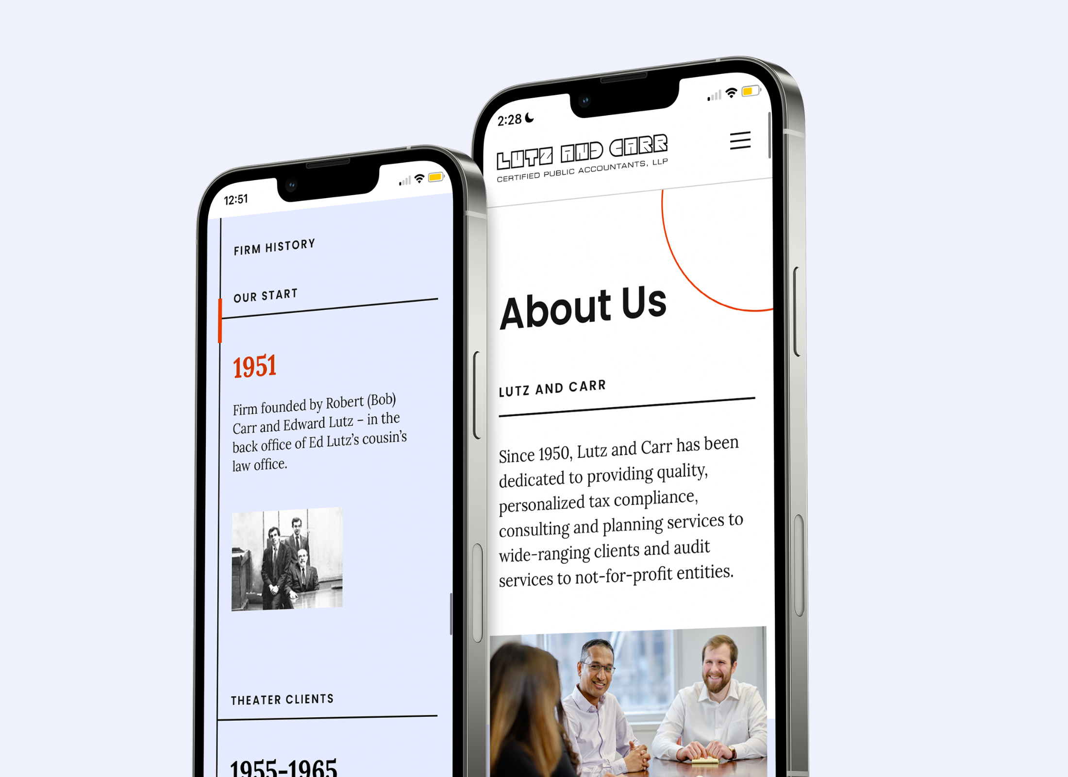 about us: mobile mockup