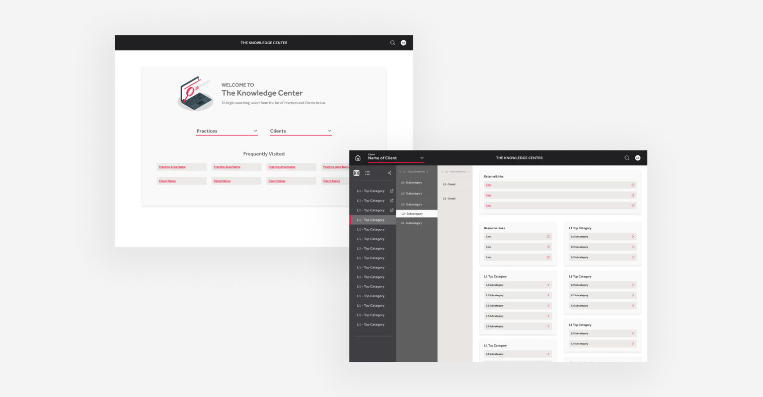 Law Firm Knowledge Center Design | Knox Design Strategy NYC