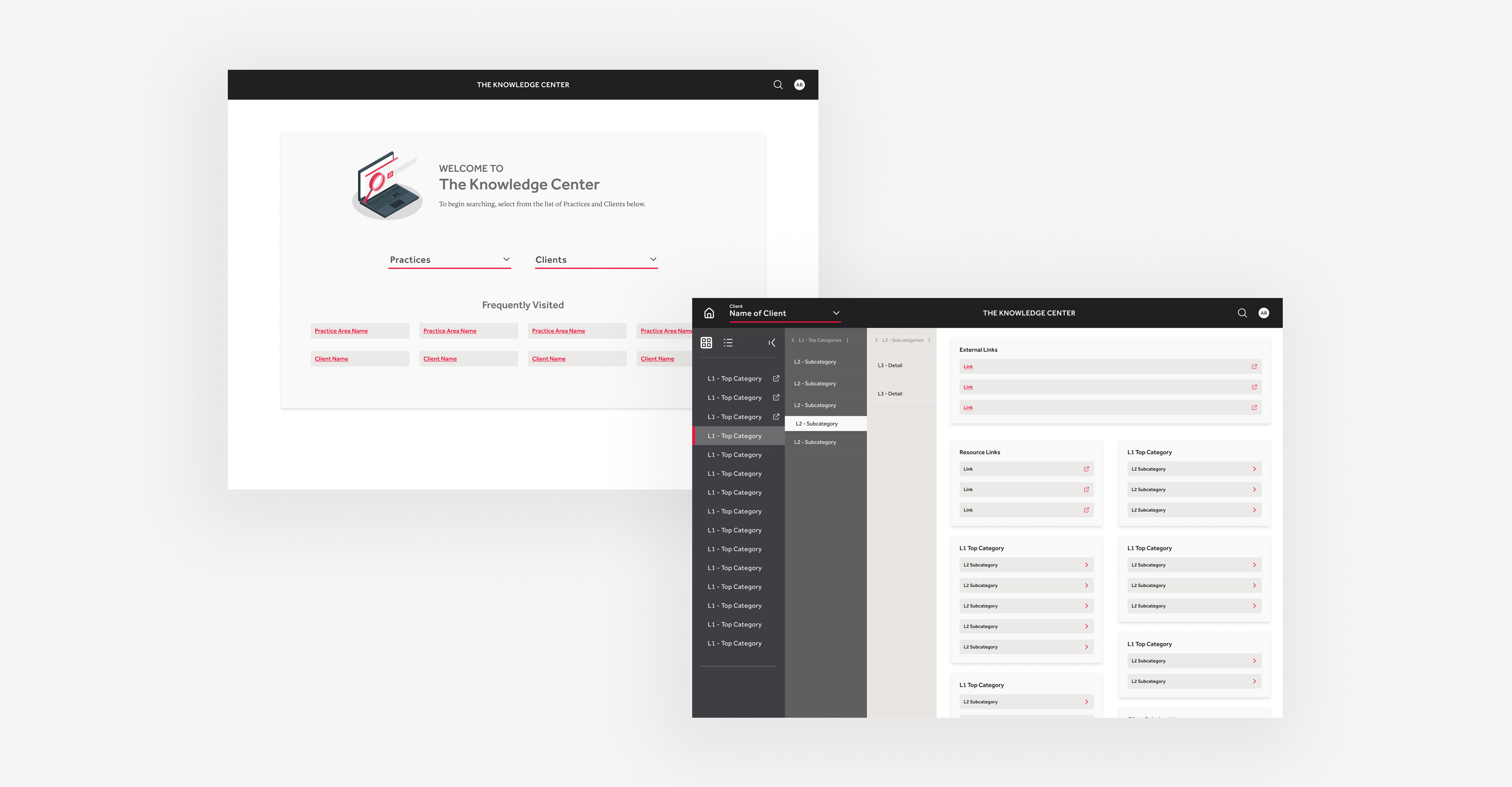 Knowledge Center Designs internal application