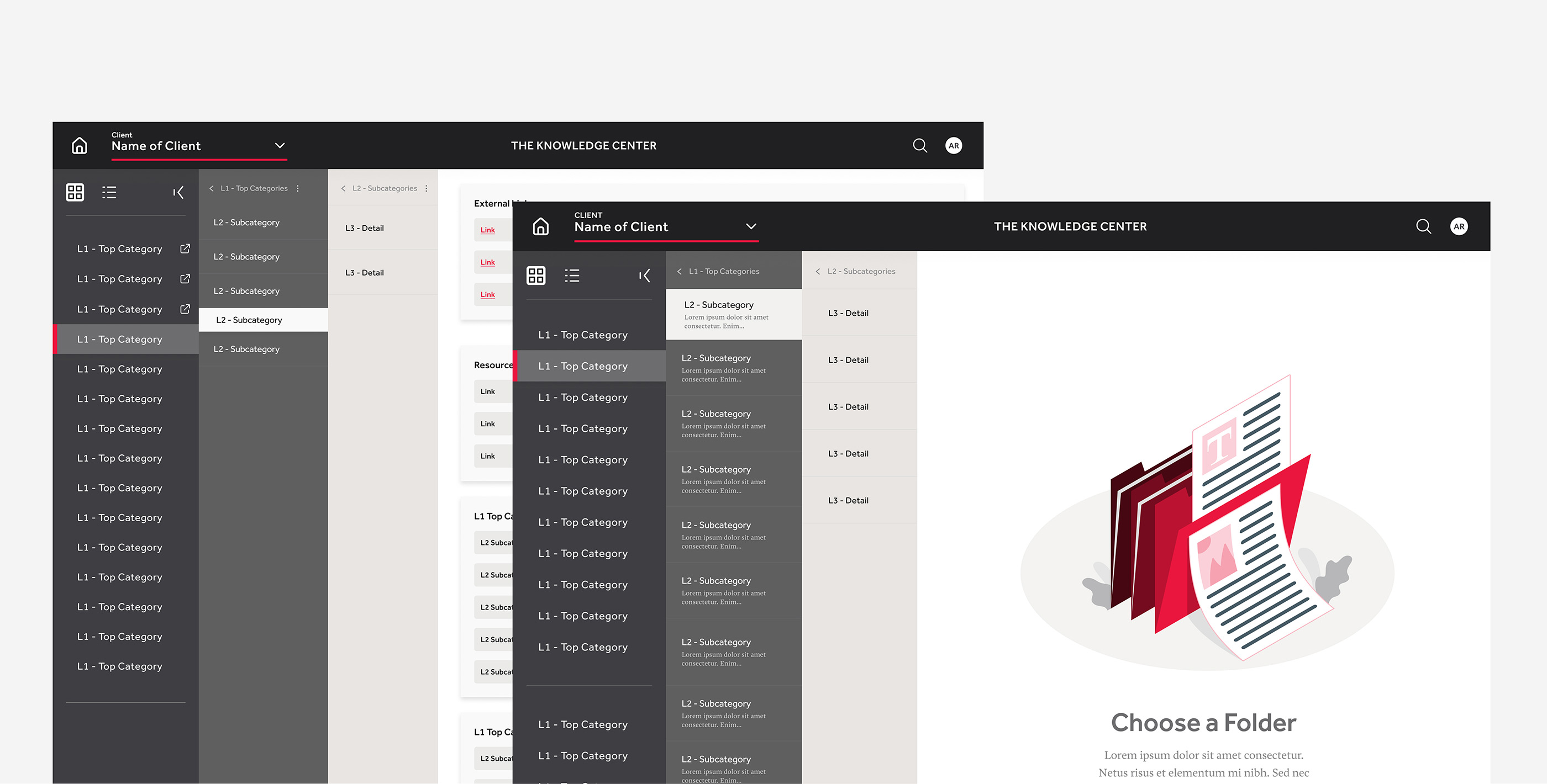 Knowledge Center Designs internal application